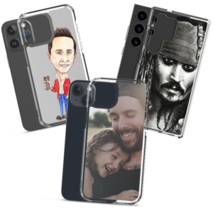 EyeXcite's Sketch & Toon Phone Cases. Transform your photos into bespoke sketches or cartoons, encapsulating your cherished memories or beloved pets on a case that travels with you everywhere.